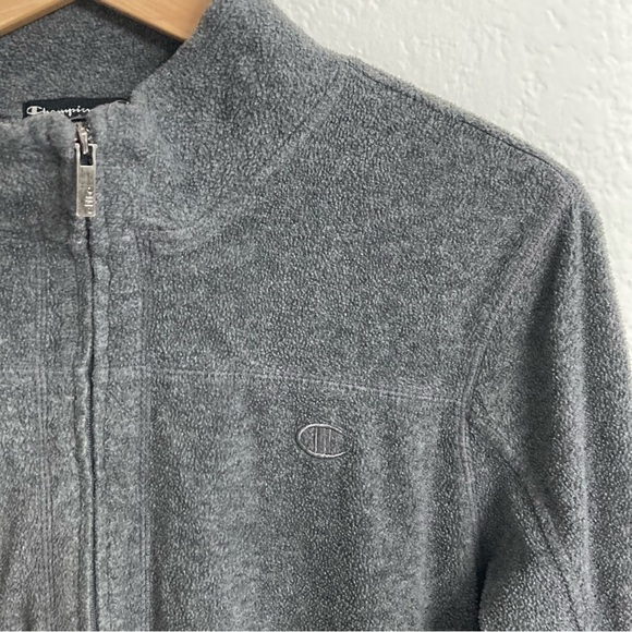 Champion Elite Gray Fleece Quarter Zip, Size L - Picture 2 of 5